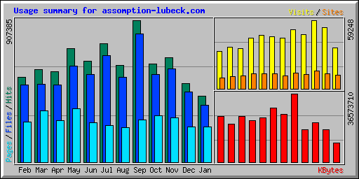 Usage summary for assomption-lubeck.com